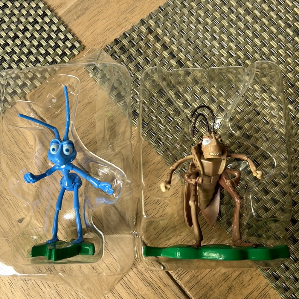 Set of Bug’s Life Die Cast figurines Flik & Hopper